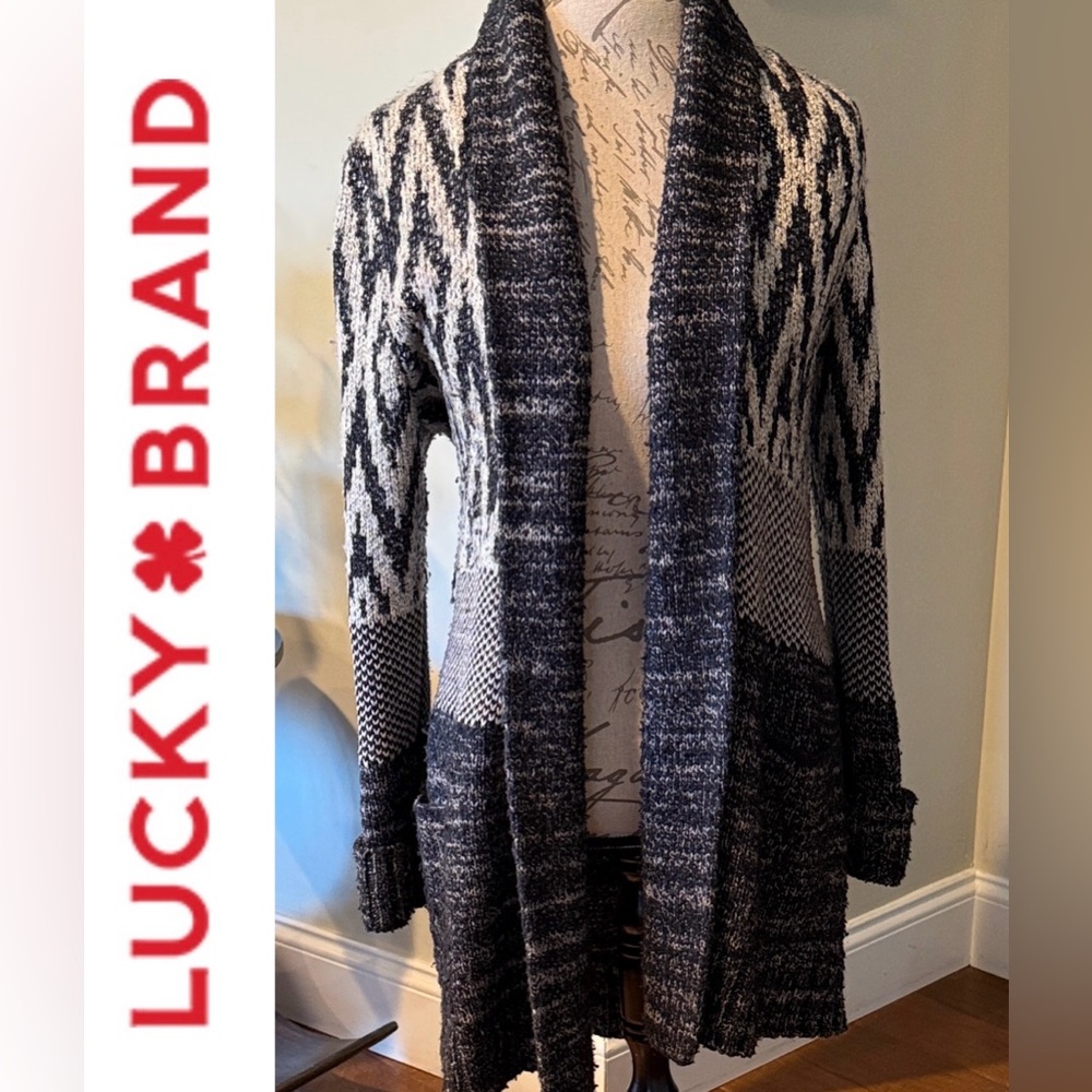 Lucky Brand Stargazer Open Front Knit Cardigan